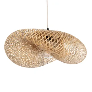 GLOBOSTAR® MEXICO 00719 Boho Κρεμαστό Φωτιστικό Οροφής με Ντουί 1 x E27 AC 220-240V IP20 - Μπεζ - Μ65 x Π46 x Υ30cm
