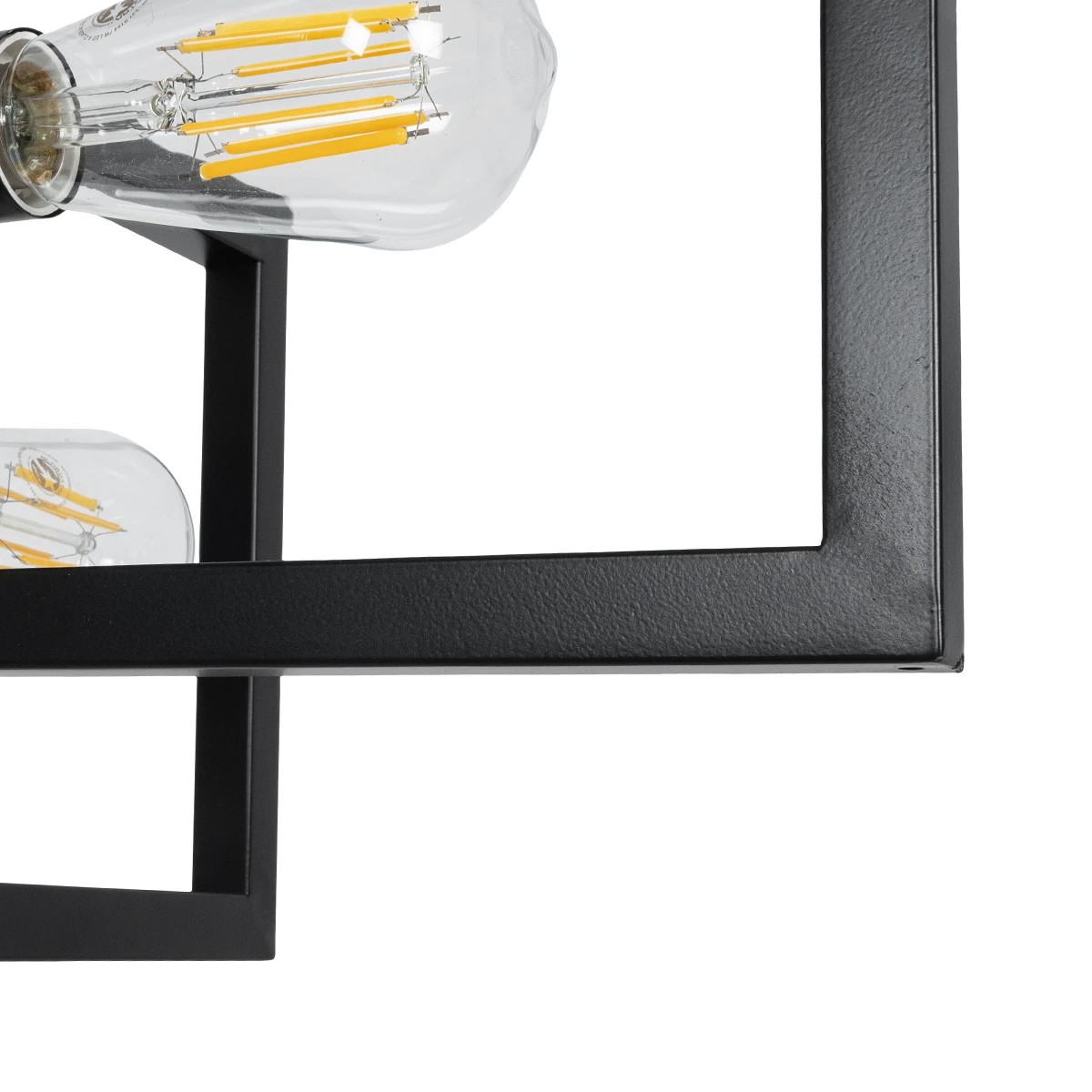 GLOBOSTAR® LOOP 00904 Μοντέρνο Κρεμαστό Φωτιστικό Οροφής με Ντουί 4 x E27 AC 220-240V IP20 - Μαύρο - Μ52 x Π52 x Υ45cm - Image 4