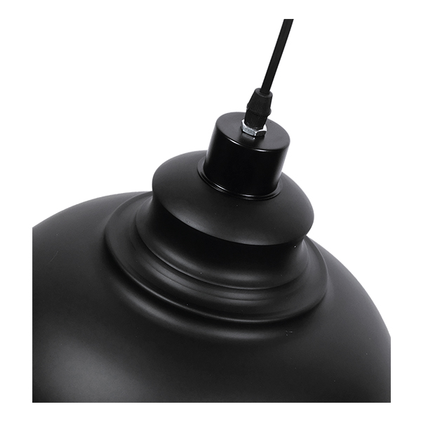 GLOBOSTAR® ANDY 01000 Μοντέρνο Κρεμαστό Φωτιστικό Οροφής με Ντουί 1 x E27 AC 220-240V IP20 - Μαύρο & Χρυσό - Μ35 x Π35 x Υ28cm - Image 5