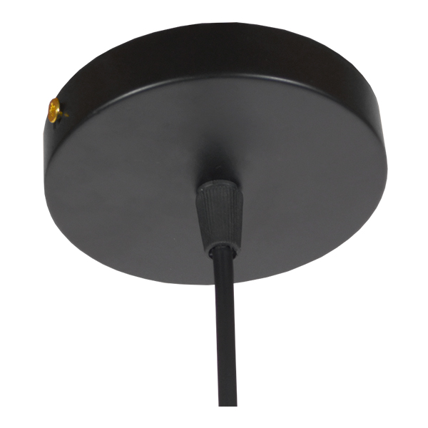 GLOBOSTAR® ANDY 01000 Μοντέρνο Κρεμαστό Φωτιστικό Οροφής με Ντουί 1 x E27 AC 220-240V IP20 - Μαύρο & Χρυσό - Μ35 x Π35 x Υ28cm - Image 6