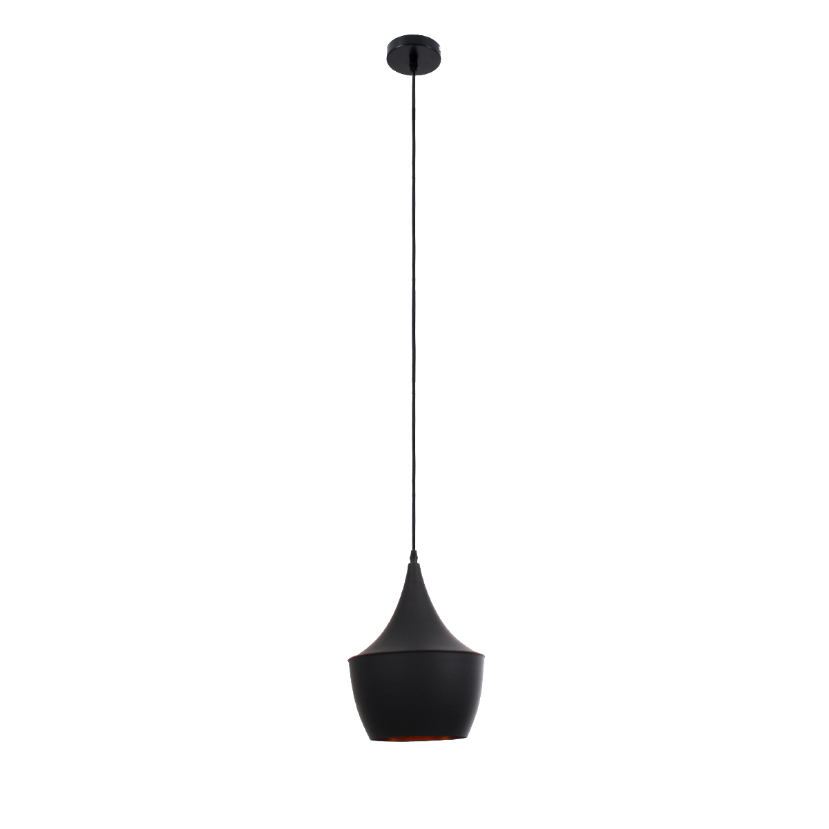 GLOBOSTAR® SHANGHAI 01025-A Μοντέρνο Κρεμαστό Φωτιστικό Οροφής με Ντουί 1 x E27 AC 220-240V IP20 - Μαύρο & Χρυσό - Μ24 x Π24 x Υ30cm - Image 4