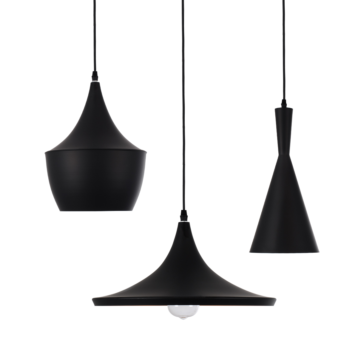 GLOBOSTAR® SHANGHAI 01025 Μοντέρνο Κρεμαστό Φωτιστικό Οροφής με Ντουί 3 x E27 AC 220-240V IP20 - Μαύρο & Χρυσό - Μ79.5 x Π79.5 x Υ38cm - Σετ 3 Τεμαχίων - Image 7