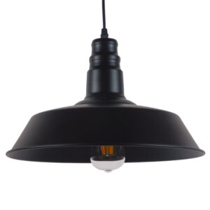 GLOBOSTAR® RAY 01049 Vintage Κρεμαστό Φωτιστικό Οροφής με Ντουί 1 x E27 AC 220-240V IP20 - Μαύρο - Μ36 x Π36 x Υ25cm