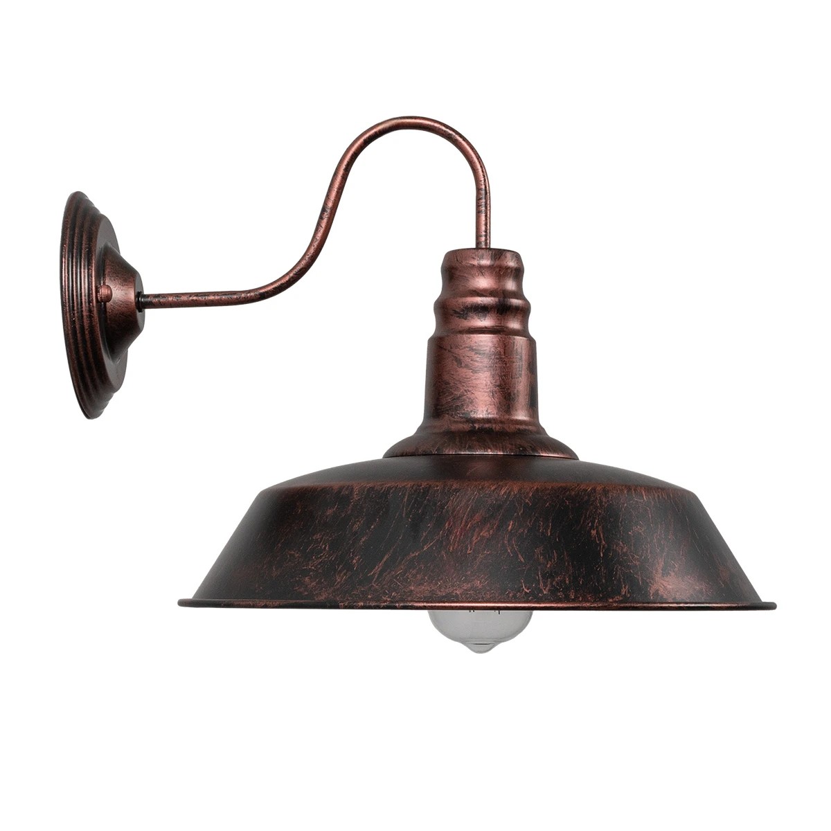 GLOBOSTAR® RAY 01052 Vintage Φωτιστικό Τοίχου - Απλίκα με Ντουί 1 x E27 AC 220-240V IP20 - Χάλκινο Εφέ Σκουριάς - Μ35 x Π40 x Υ32cm - Image 7