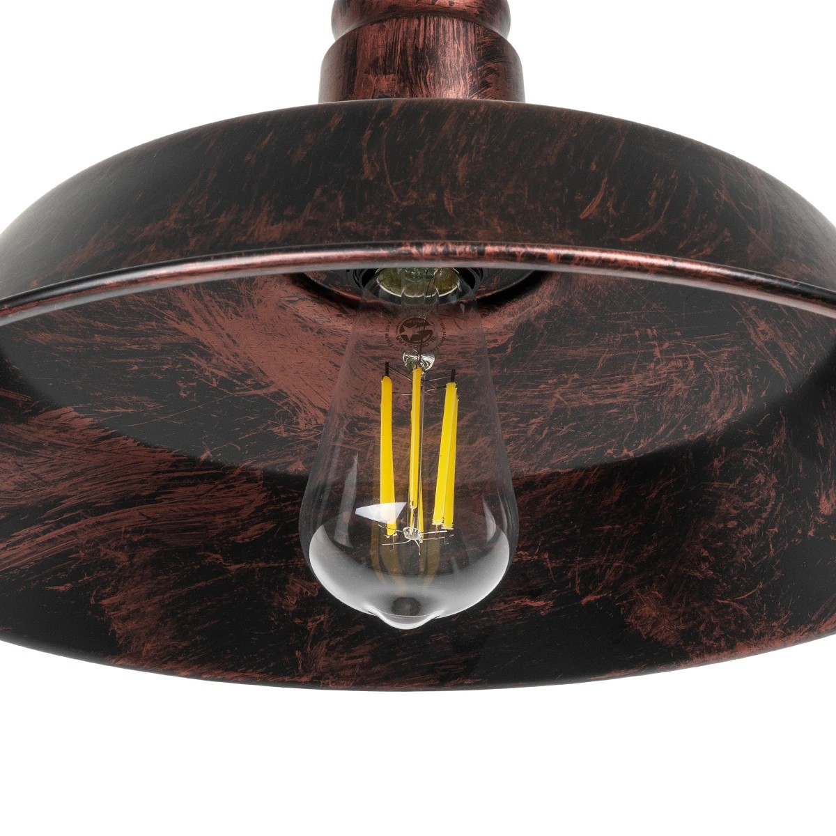 GLOBOSTAR® RAY 01052 Vintage Φωτιστικό Τοίχου - Απλίκα με Ντουί 1 x E27 AC 220-240V IP20 - Χάλκινο Εφέ Σκουριάς - Μ35 x Π40 x Υ32cm - Image 8