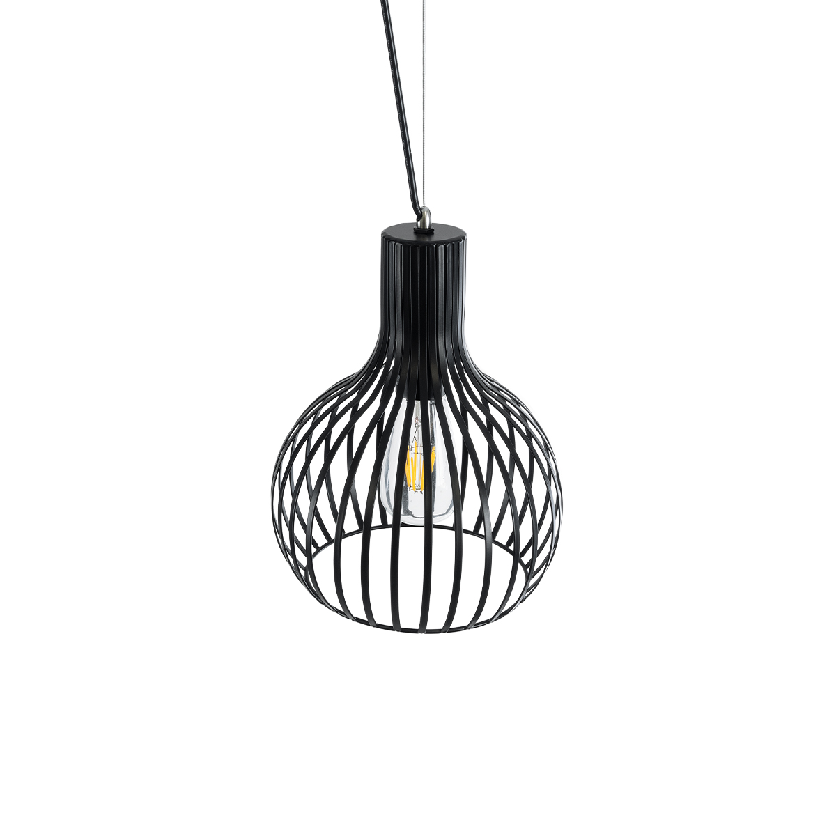 GLOBOSTAR® SCANDI 01386 Vintage Κρεμαστό Φωτιστικό Οροφής με Ντουί 1 x E27 AC 220-240V IP20 - Μαύρο - Μ23 x Π23 x Υ30cm - Image 7