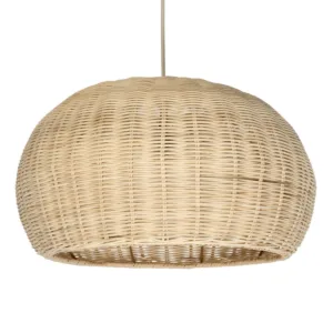 GLOBOSTAR® DE LA MER 01624 Boho Κρεμαστό Φωτιστικό Οροφής με Ντουί 3 x E27 AC 220-240V IP20 - Μπεζ - Μ45 x Π45 x Υ24cm