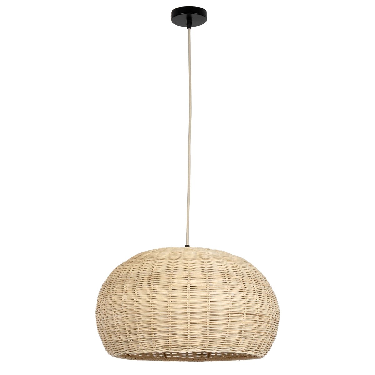 GLOBOSTAR® DE LA MER 01624 Boho Κρεμαστό Φωτιστικό Οροφής με Ντουί 3 x E27 AC 220-240V IP20 - Μπεζ - Μ45 x Π45 x Υ24cm - Image 3