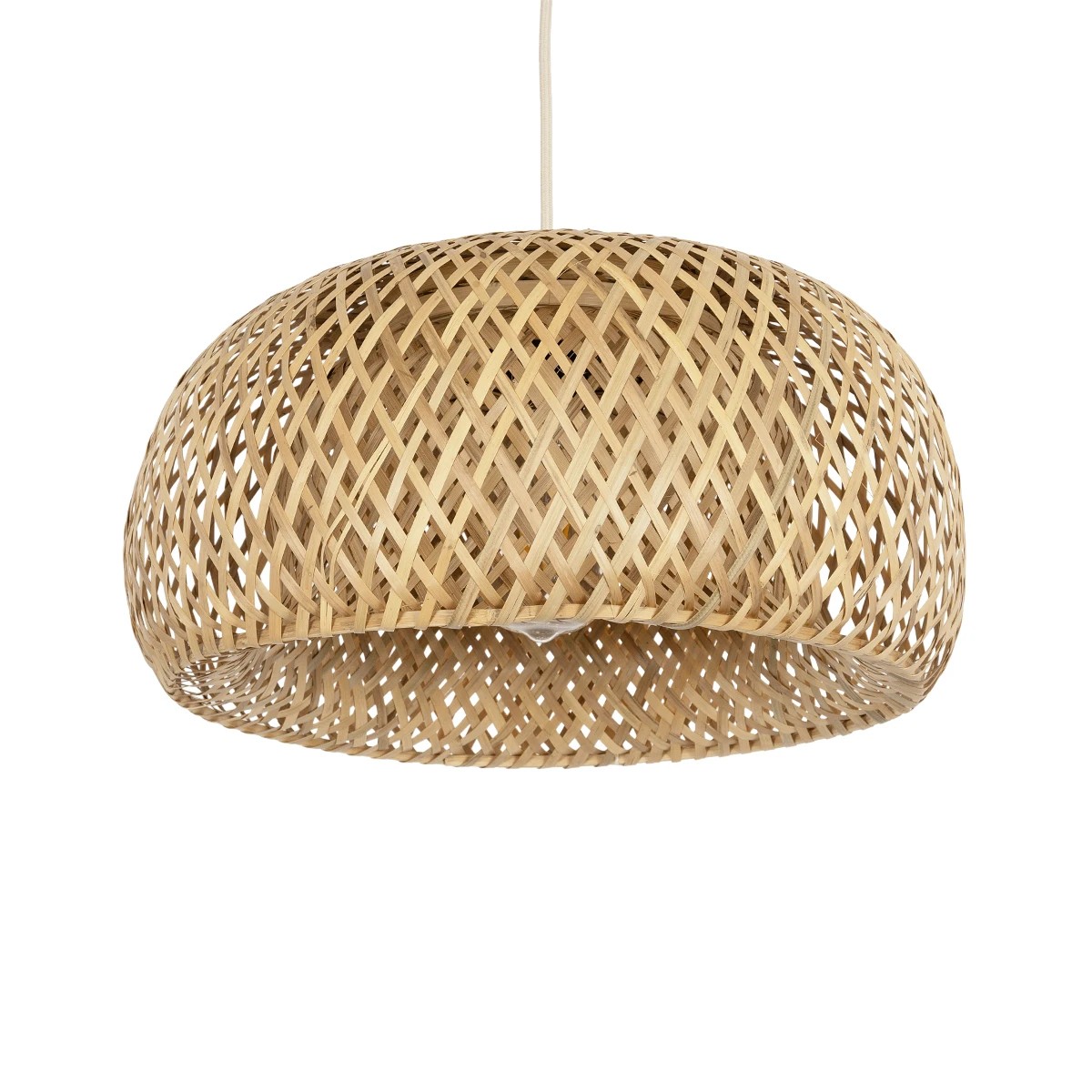 GLOBOSTAR® SAN TROPEZ 01626 Boho Κρεμαστό Φωτιστικό Οροφής με Ντουί 1 x E27 AC 220-240V IP20 - Μπεζ - Μ38 x Π38 x Υ22cm