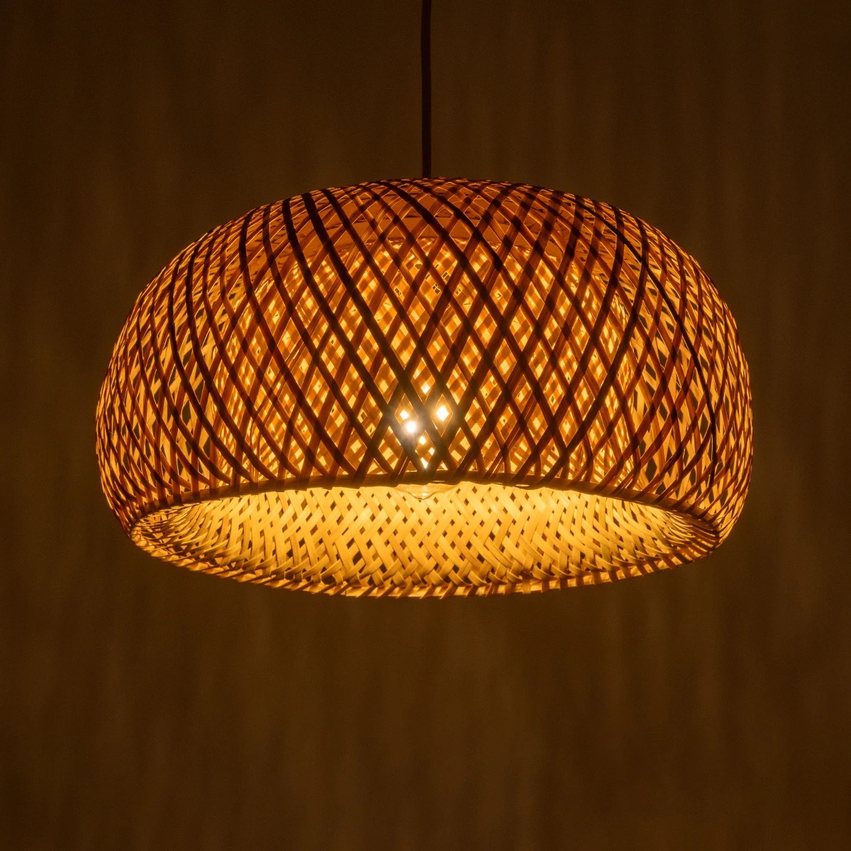 GLOBOSTAR® SAN TROPEZ 01626 Boho Κρεμαστό Φωτιστικό Οροφής με Ντουί 1 x E27 AC 220-240V IP20 - Μπεζ - Μ38 x Π38 x Υ22cm - Image 2