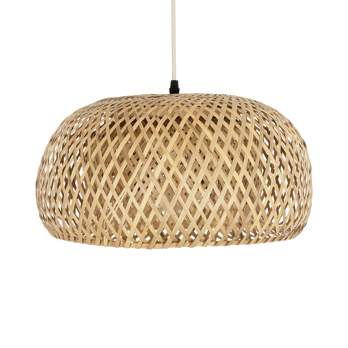 GLOBOSTAR® SAN TROPEZ 01626 Boho Κρεμαστό Φωτιστικό Οροφής με Ντουί 1 x E27 AC 220-240V IP20 - Μπεζ - Μ38 x Π38 x Υ22cm - Image 4