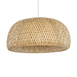 GLOBOSTAR® SAN TROPEZ 01627 Boho Κρεμαστό Φωτιστικό Οροφής με Ντουί 1 x E27 AC 220-240V IP20 - Μπεζ - Μ60 x Π60 x Υ29cm