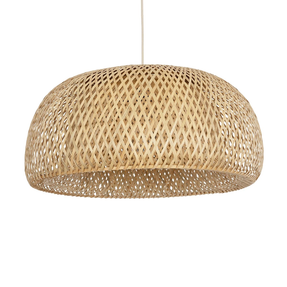 GLOBOSTAR® SAN TROPEZ 01627 Boho Κρεμαστό Φωτιστικό Οροφής με Ντουί 1 x E27 AC 220-240V IP20 - Μπεζ - Μ60 x Π60 x Υ29cm
