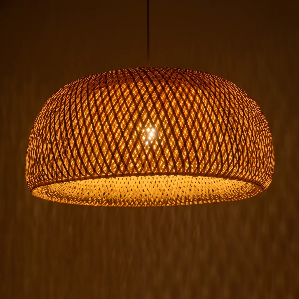 GLOBOSTAR® SAN TROPEZ 01627 Boho Κρεμαστό Φωτιστικό Οροφής με Ντουί 1 x E27 AC 220-240V IP20 - Μπεζ - Μ60 x Π60 x Υ29cm - Image 2