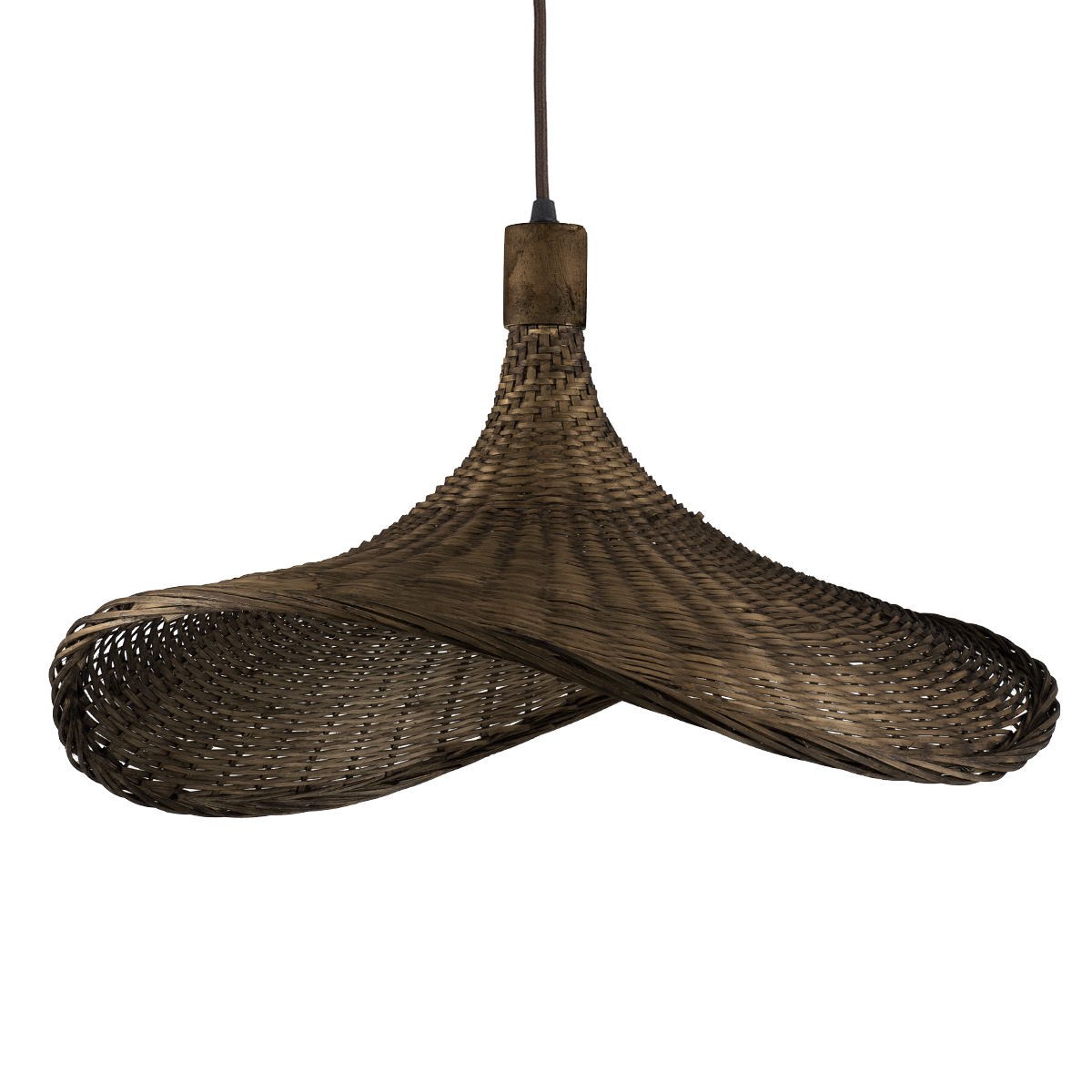 GLOBOSTAR® CUBA 01720 Boho Κρεμαστό Φωτιστικό Οροφής με Ντουί 1 x E27 AC 220-240V IP20 - Καφέ - Μ53 x Π53 x Υ30cm - Image 5