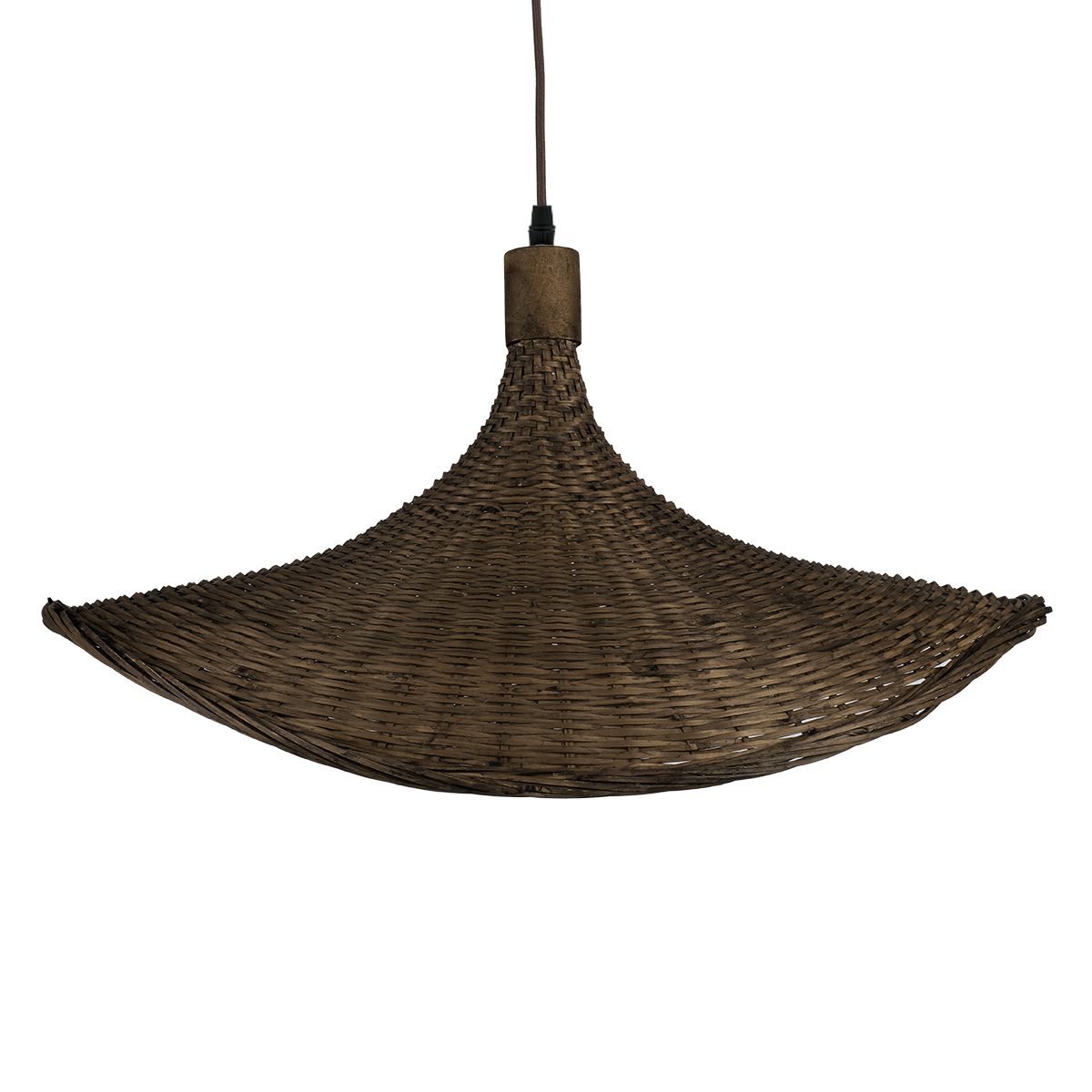 GLOBOSTAR® CUBA 01720 Boho Κρεμαστό Φωτιστικό Οροφής με Ντουί 1 x E27 AC 220-240V IP20 - Καφέ - Μ53 x Π53 x Υ30cm - Image 8