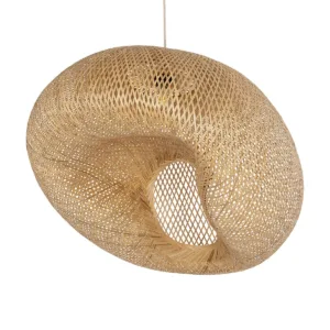 GLOBOSTAR® CARIBBEAN 01784 Boho Κρεμαστό Φωτιστικό Οροφής με Ντουί 1 x E27 AC 220-240V IP20 - Μπεζ - Μ82 x Π72 x Υ52cm