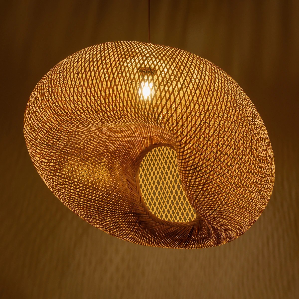 GLOBOSTAR® CARIBBEAN 01784 Boho Κρεμαστό Φωτιστικό Οροφής με Ντουί 1 x E27 AC 220-240V IP20 - Μπεζ - Μ82 x Π72 x Υ52cm - Image 2
