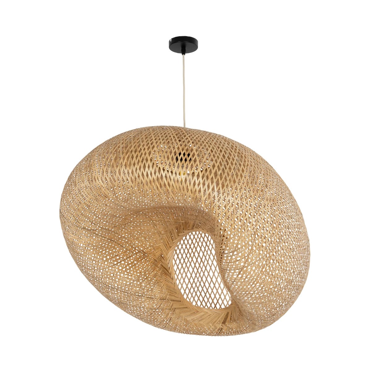 GLOBOSTAR® CARIBBEAN 01784 Boho Κρεμαστό Φωτιστικό Οροφής με Ντουί 1 x E27 AC 220-240V IP20 - Μπεζ - Μ82 x Π72 x Υ52cm - Image 3