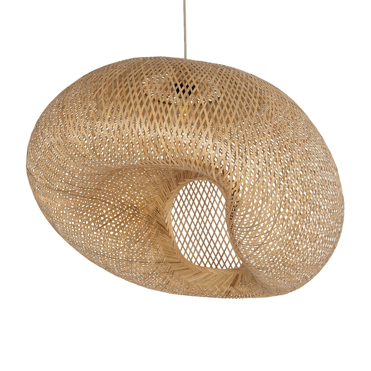 GLOBOSTAR® CARIBBEAN 01784 Boho Κρεμαστό Φωτιστικό Οροφής με Ντουί 1 x E27 AC 220-240V IP20 - Μπεζ - Μ82 x Π72 x Υ52cm - Image 4