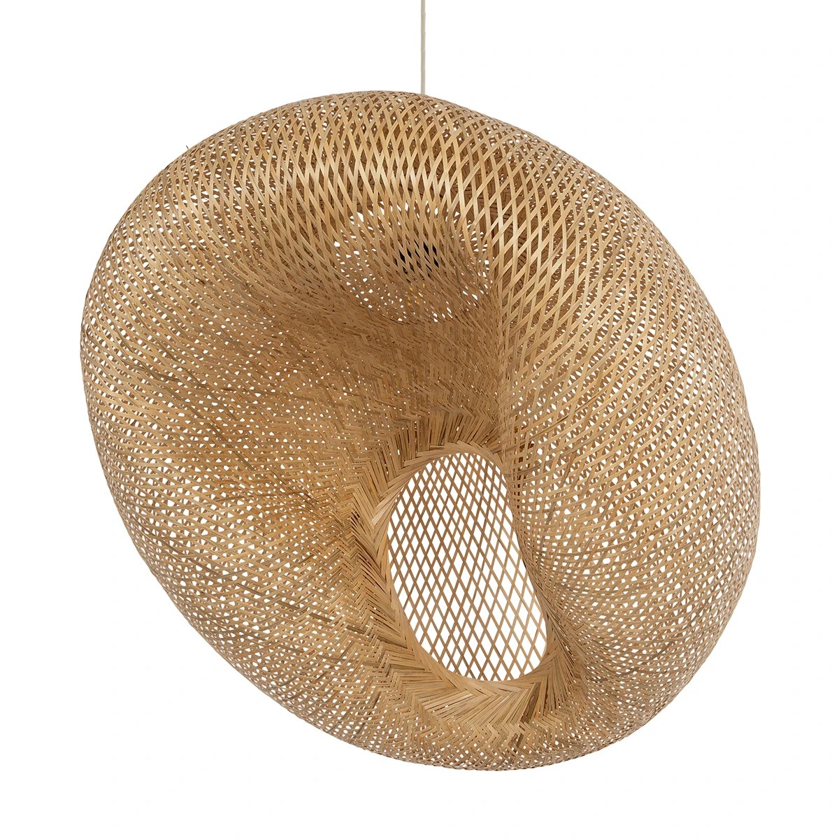 GLOBOSTAR® CARIBBEAN 01784 Boho Κρεμαστό Φωτιστικό Οροφής με Ντουί 1 x E27 AC 220-240V IP20 - Μπεζ - Μ82 x Π72 x Υ52cm - Image 5