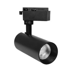 GLOBOSTAR® LUGANO 60810 Μονοφασικό Σποτ Ράγας LED 20W 2500lm 36° AC 220-240V IP20 Φυσικό Λευκό 4500K - Bridgelux COB Chip & TÜV SÜD Driver - Eurotrack 1PH - Μαύρο Ματ - Μ8.5 x Π6.5 x Υ20.5cm - 5 Χρόνια Εγγύηση