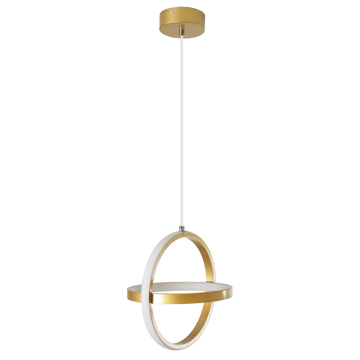 GLOBOSTAR® ALICE 61057 Μοντέρνο Κρεμαστό Φωτιστικό Οροφής LED 20W 2400lm 300° AC 220-240V IP20 Ρυθμιζόμενο Λευκό CCT με On/Off 2700K/4500K/6000K - Lumileds SMD Chip - Χρυσό Βούρτσας - Μ25 x Π22 x Υ25cm - 3 Χρόνια Εγγύηση - Image 6