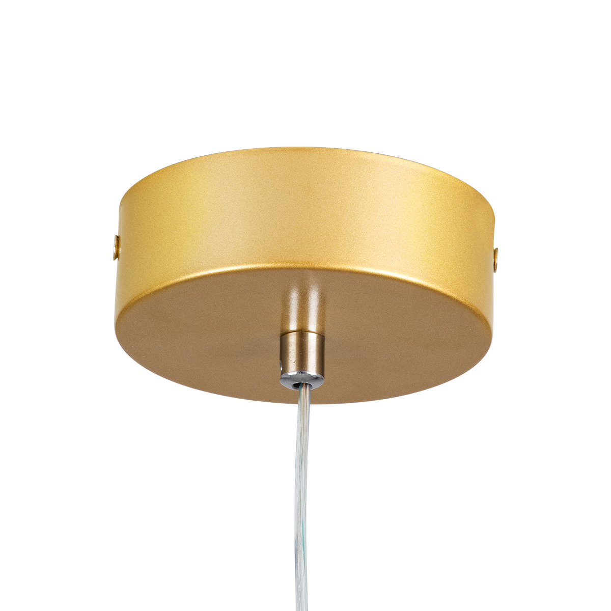 GLOBOSTAR® ALICE 61057 Μοντέρνο Κρεμαστό Φωτιστικό Οροφής LED 20W 2400lm 300° AC 220-240V IP20 Ρυθμιζόμενο Λευκό CCT με On/Off 2700K/4500K/6000K - Lumileds SMD Chip - Χρυσό Βούρτσας - Μ25 x Π22 x Υ25cm - 3 Χρόνια Εγγύηση - Image 7