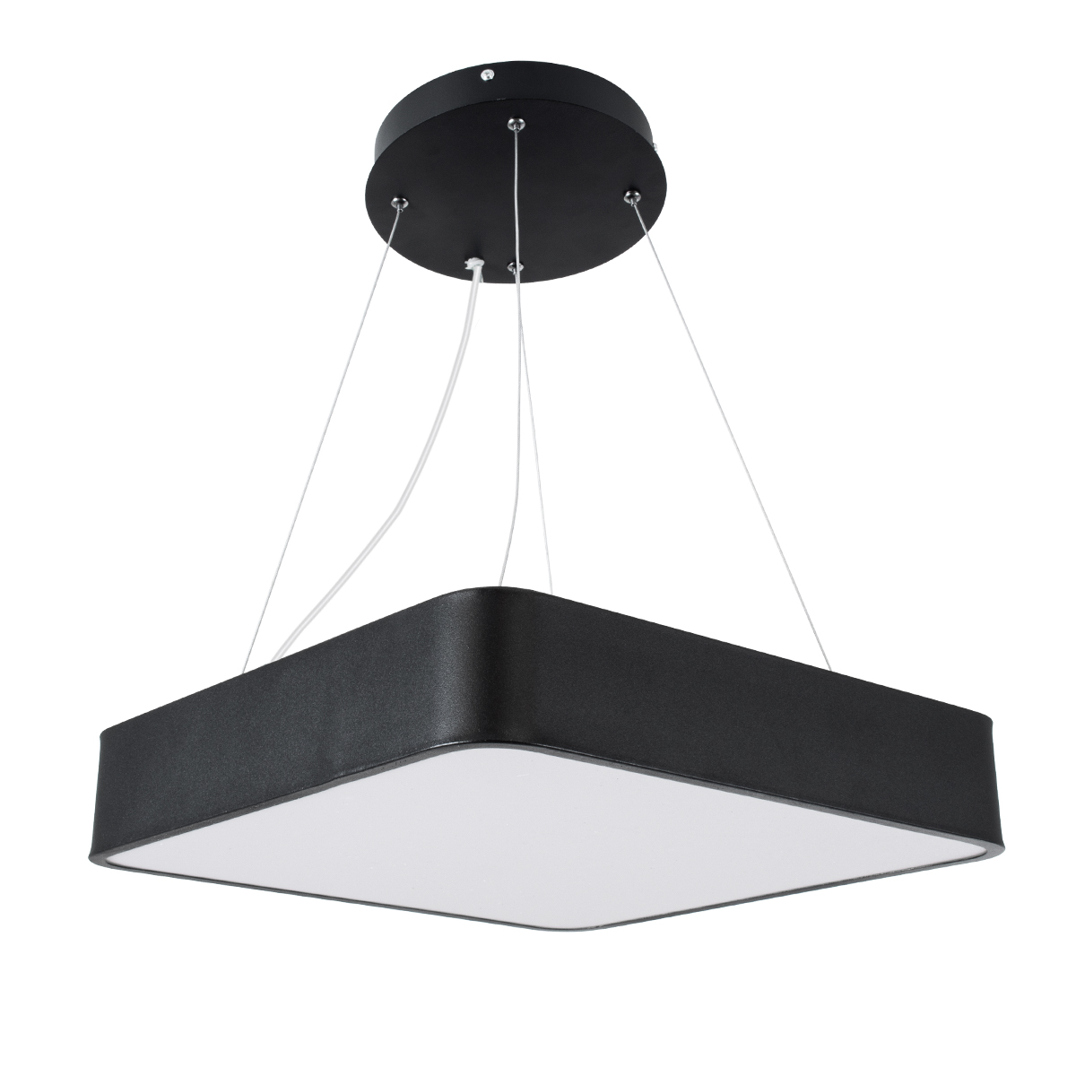 GLOBOSTAR® KAMALA 61206-P Μοντέρνο Κρεμαστό Φωτιστικό Οροφής LED 67W 7705lm 120° AC 220-240V IP20 Ρυθμιζόμενο Λευκό CCT με Χειριστήριο από 2700K έως 6000K Dimmable - Lumileds SMD Chip - Μαύρο Ματ - Μ40 x Π40 x Υ8cm - 3 Χρόνια Εγγύηση - Image 4