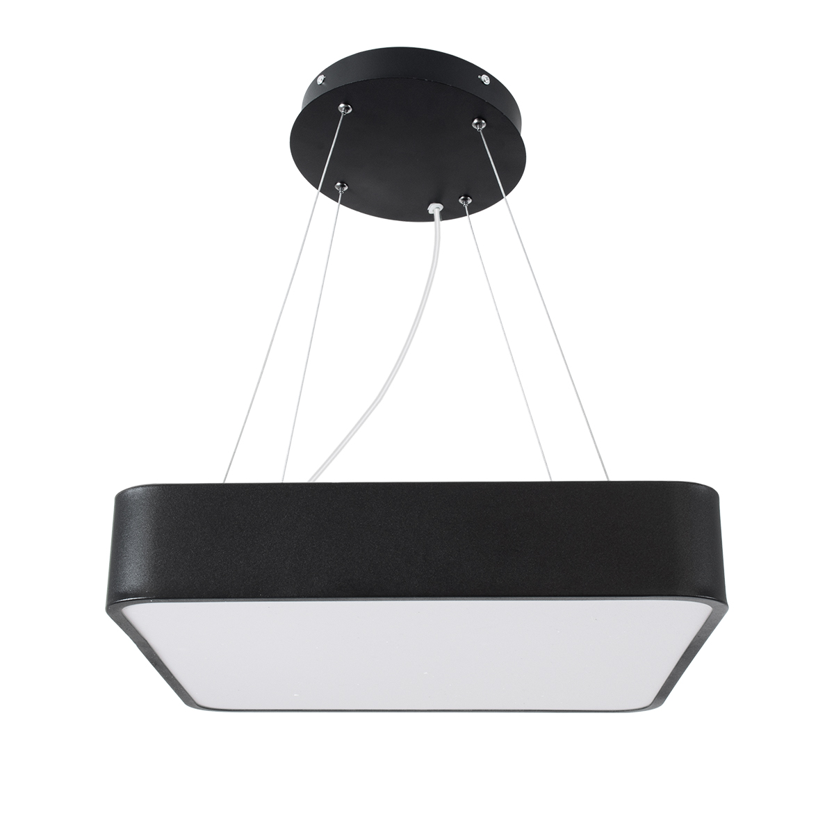 GLOBOSTAR® KAMALA 61206-P Μοντέρνο Κρεμαστό Φωτιστικό Οροφής LED 67W 7705lm 120° AC 220-240V IP20 Ρυθμιζόμενο Λευκό CCT με Χειριστήριο από 2700K έως 6000K Dimmable - Lumileds SMD Chip - Μαύρο Ματ - Μ40 x Π40 x Υ8cm - 3 Χρόνια Εγγύηση - Image 5
