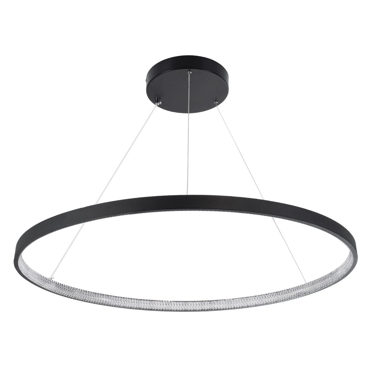 GLOBOSTAR® DIAMOND 61520 Μοντέρνο Κρεμαστό Φωτιστικό Οροφής LED 67W 7504lm 360° AC 220-240V IP20 Ρυθμιζόμενο Λευκό CCT με Χειριστήριο από 2700K έως 6000K Dimmable - Lumileds SMD Chip - Μαύρο Ματ - Μ80 x Π80 x Υ110cm - 3 Χρόνια Εγγύηση - Image 3