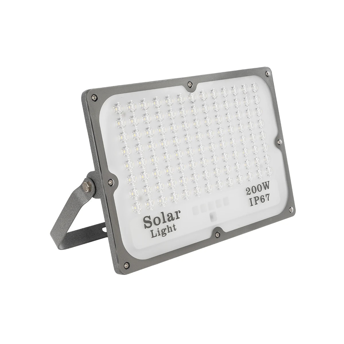 GLOBOSTAR® LUMOVOX 73068 Προβολέας LED 200W 10000lm 120° DC 5V με Φωτοβολταϊκό Panel 5V 12W & Επαναφορτιζόμενη Μπαταρία Li-ion 3.2V 10000mAh Αδιάβροχο IP67 Ψυχρό Λευκό 6000K - 180 x SMD2835 Sanan Chip - Γκρι Ανθρακί - Μ29.5 x Π5.5 x Υ19cm - 2 Χρόνια Εγγύηση - Image 3