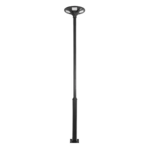 GLOBOSTAR® STILIA GLB-103-0023 Στύλος/Κολώνα για Φωτιστικό Πλατείας/Πάρκου/Κήπου LED 72W 6480lm 120° AC 220-240V Αδιάβροχο IP65 Θερμό Λευκό 2700K - Sanan SMD Chip - Μαύρο Ματ - Μ21 x Π21 x Υ300cm - 3 Χρόνια Εγγύηση