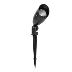 GLOBOSTAR® TRABI GLB-103-0028 Φωτιστικό Σποτ για Φυτά - Δέντρα με Βάση Κήπου / Καρφωτό LED 12W 1080lm 24° DC 24V Αδιάβροχο IP65 Θερμό Λευκό 2700K - Sanan SMD Chip - Μαύρο Ματ - Μ6.5 x Π6.5 x Υ18.5cm - 3 Χρόνια Εγγύηση