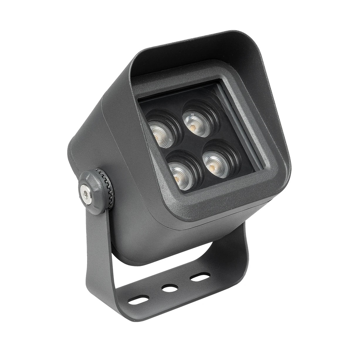 GLOBOSTAR® FLOODVIRA GLB-103-0032 Προβολέας Σποτ Wall Washer LED 8W 720lm 24° AC 220-240V Αδιάβροχο IP65 Θερμό Λευκό 2700K - Sanan SMD Chip - Γκρι Ανθρακί Ματ - Μ11 x Π9 x Υ15cm - 3 Χρόνια Εγγύηση
