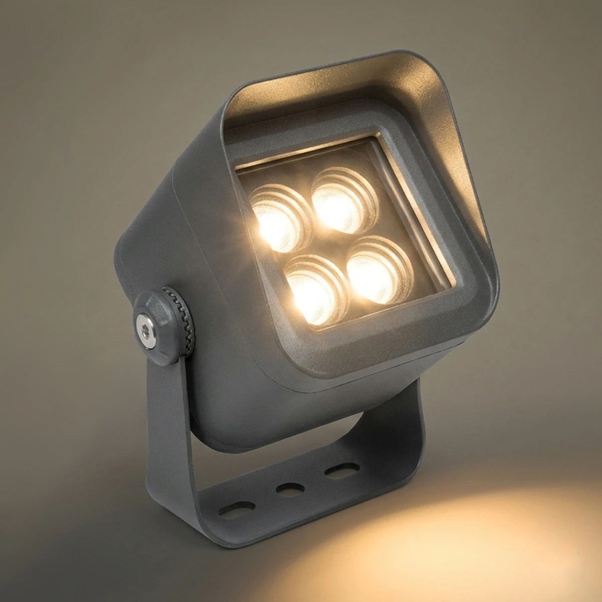 GLOBOSTAR® FLOODVIRA GLB-103-0032 Προβολέας Σποτ Wall Washer LED 8W 720lm 24° AC 220-240V Αδιάβροχο IP65 Θερμό Λευκό 2700K - Sanan SMD Chip - Γκρι Ανθρακί Ματ - Μ11 x Π9 x Υ15cm - 3 Χρόνια Εγγύηση - Image 2