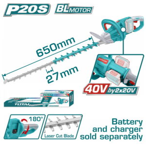 TOTAL ΕΠΑΓΓ. ΨΑΛΙΔΙ ΜΠΟΡΝΤΟΥΡΑΣ ΜΠΑΤ. Li-ion 2X20V ΧΩΡΙΣ ΜΠΑΤΑΡΙΑ & ΦΟΡΤΙΣΤΗ BL Motor (THTLI40028)