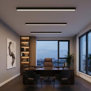 kelvo® ORION KLV-101-0362-V2 Γραμμικό Φωτιστικό Οροφής LED 72W 7200lm 120° AC 220-240V IP20 Ρυθμιζόμενο Λευκό CCT με Χειριστήριο από 2700K έως 6000K Dimmable - Lumileds SMD Chip - Μαύρο Ματ - Μ120 x Π5.5 x Υ7cm - 3 Χρόνια Εγγύηση