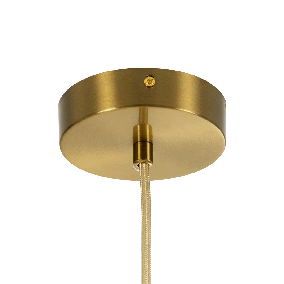 kelvo® BELLISSIMO KLV-101-0378 Κρεμαστό Φωτιστικό Οροφής για Λάμπα με Ντουί E27 AC 220-240V IP20 - Χρυσό Βούρτσας Πλατίνα & Λευκό - Μ40 x Π40 x Υ62cm - Image 8