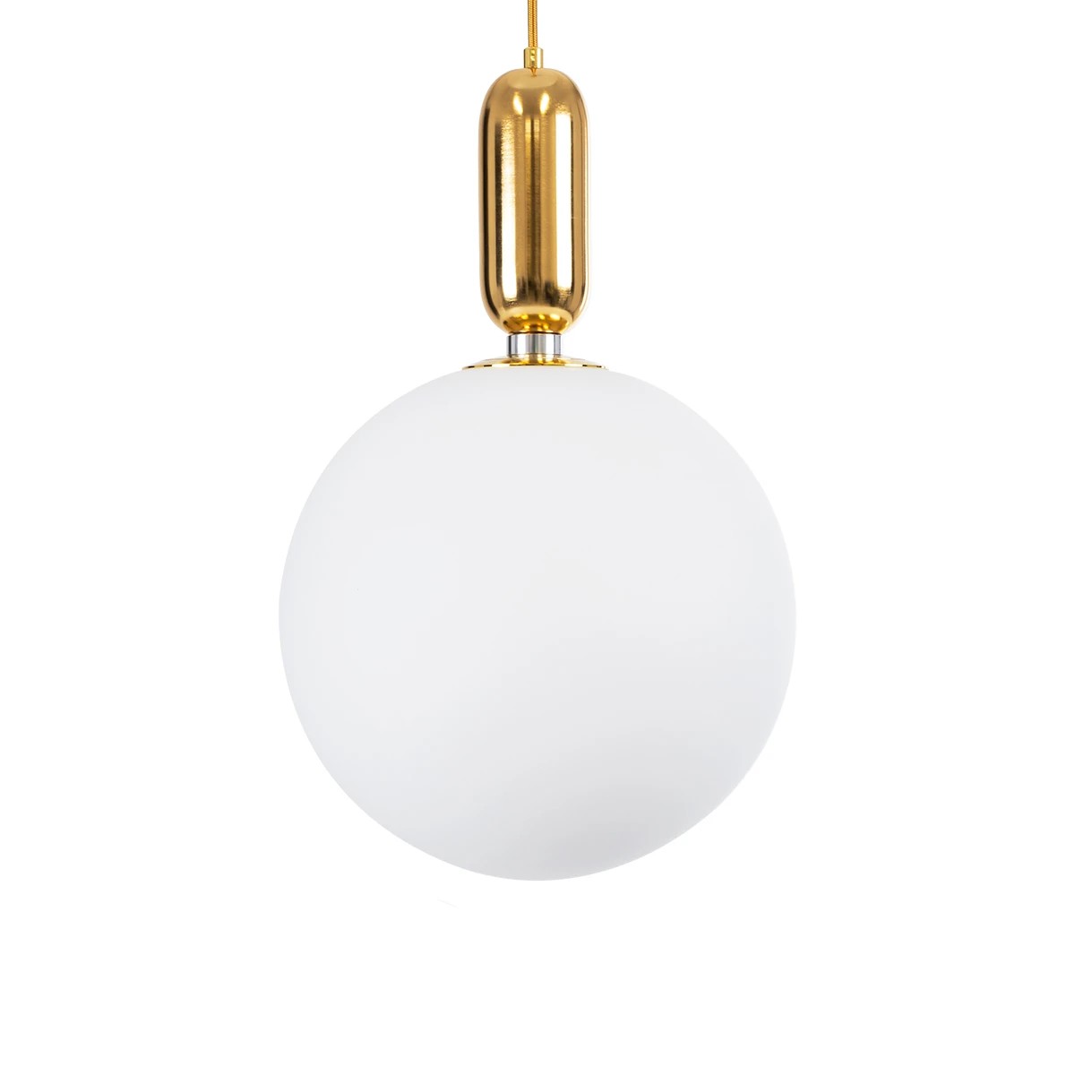 kelvo® ESTETICO KLV-101-0383 Κρεμαστό Φωτιστικό Οροφής για Λάμπα με Ντουί E27 AC 220-240V IP20 - Χρυσό Βούρτσας Πλατίνα & Λευκό - Μ30 x Π30 x Υ48cm - Image 4