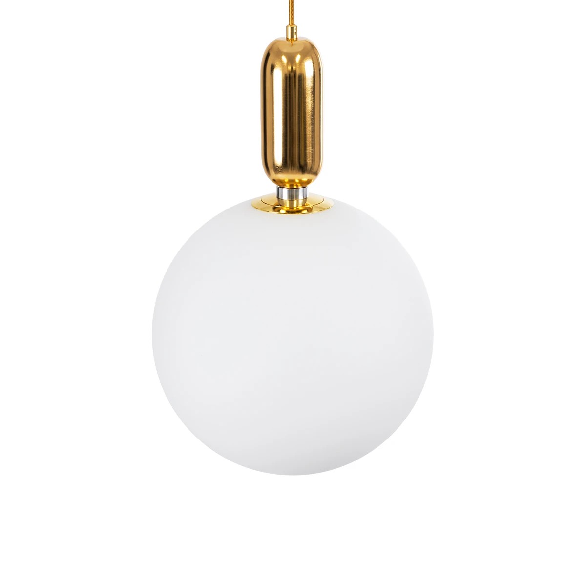 kelvo® ESTETICO KLV-101-0383 Κρεμαστό Φωτιστικό Οροφής για Λάμπα με Ντουί E27 AC 220-240V IP20 - Χρυσό Βούρτσας Πλατίνα & Λευκό - Μ30 x Π30 x Υ48cm - Image 6