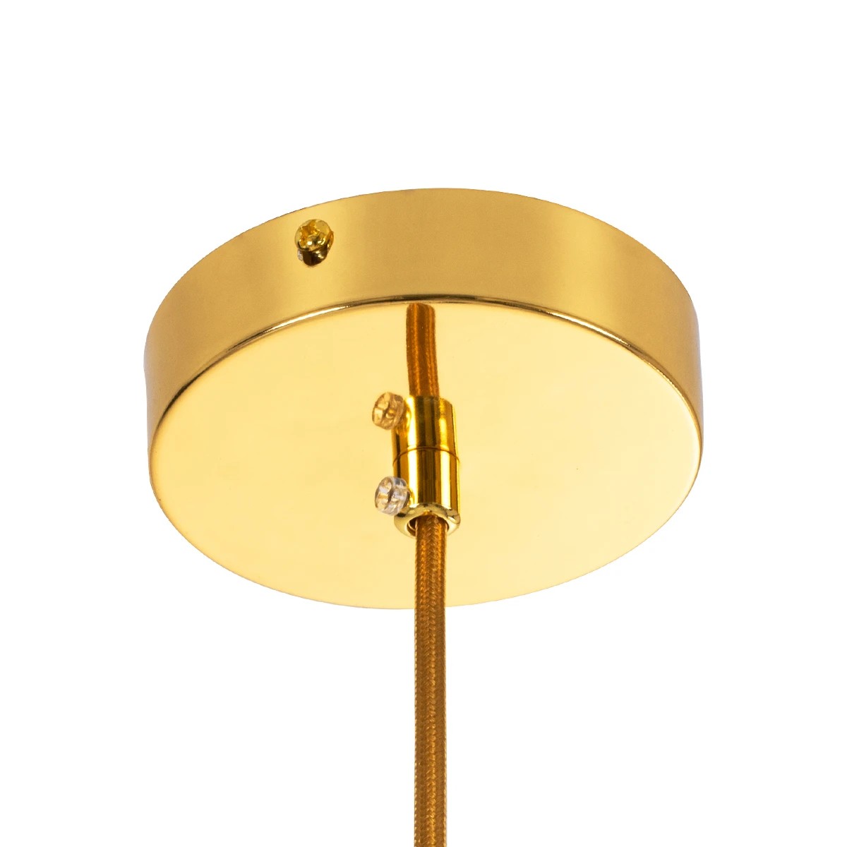 kelvo® ESTETICO KLV-101-0383 Κρεμαστό Φωτιστικό Οροφής για Λάμπα με Ντουί E27 AC 220-240V IP20 - Χρυσό Βούρτσας Πλατίνα & Λευκό - Μ30 x Π30 x Υ48cm - Image 8