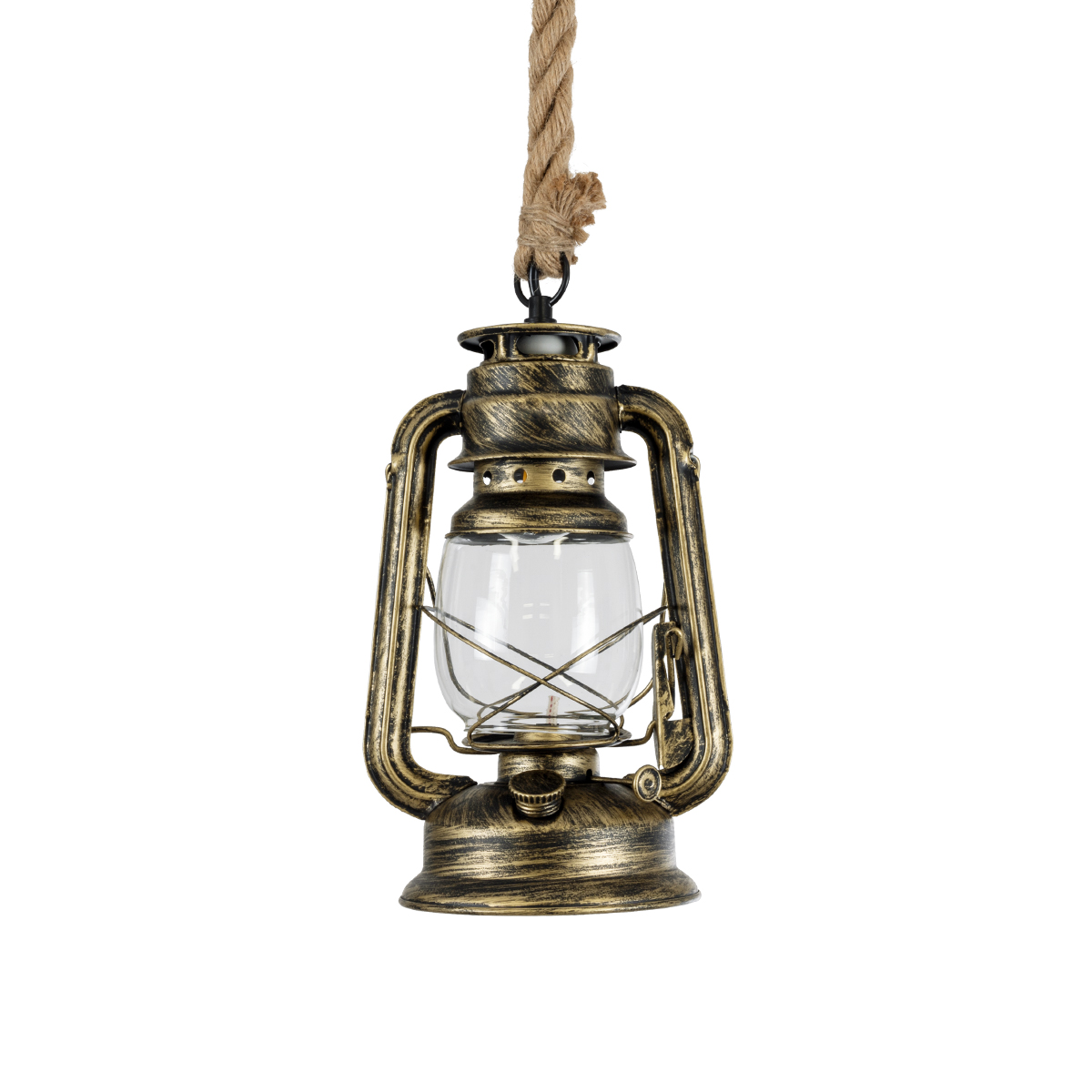 GLOBOSTAR® BARBAROSSA 01705 Vintage Κρεμαστό Φωτιστικό Οροφής με Ντουί 1 x E27 AC 220-240V IP20 - Μπρούτζινο - Μ18 x Π18 x Υ28cm - Image 2