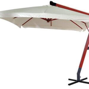 Κρεμαστή Γωνιακή Τετράγωνη Ομπρέλα 300 x 300cm ,Με Ξύλινο Κορμό (#155521)