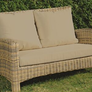 Rattan Καναπές 2 Θέσεων Με Σκελετό Αλουμινίου Με Μαξιλάρια 127 x 84 x 48(h)cm (#176291)