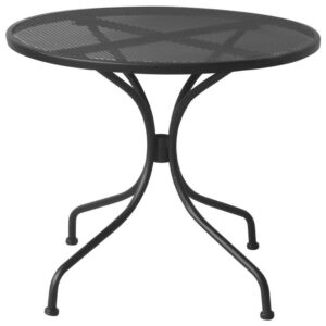 Γκρί Στρογγυλό Μεταλλικό Τραπέζι 90 x 71(h)cm (#186760)