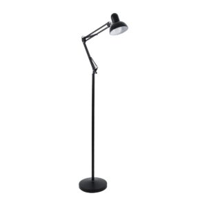 GLOBOSTAR® AUDREY 01468 Vintage Επιδαπέδιο Φωτιστικό με Ντουί 1 x E27 AC 220-240V IP20 - Μαύρο - Μ15 x Π15 x Υ190cm