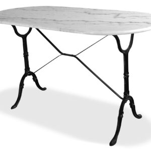 Οβάλ Μεταλλικό Τραπέζι Με Μάρμαρο 120 x 60 x 72(h)cm (#203434)