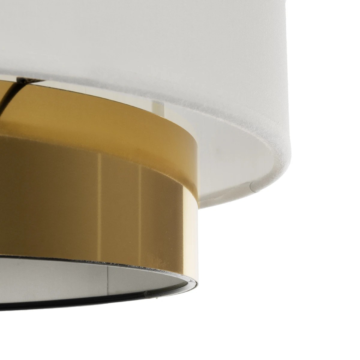 GLOBOSTAR® BASIL 204-0173 Μοντέρνο Κρεμαστό Φωτιστικό Οροφής με Ντουί 1 x E27 AC 220-240V IP20 - Μπεζ & Χρυσό - Μ30 x Π30 x Υ20cm - Image 4