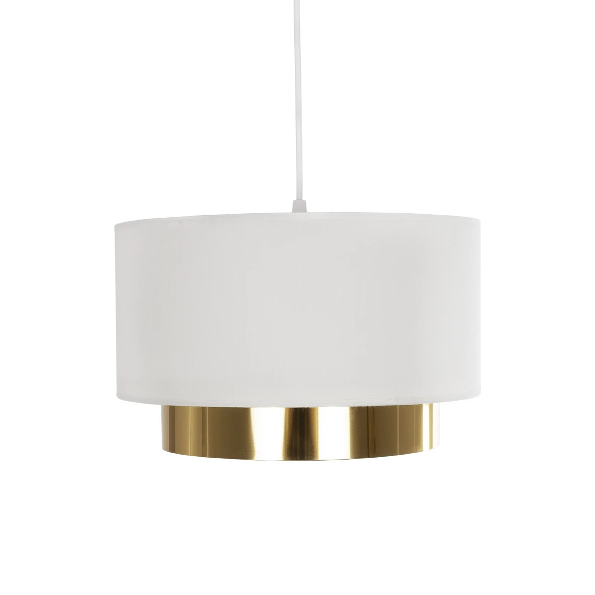 GLOBOSTAR® BASIL 204-0173 Μοντέρνο Κρεμαστό Φωτιστικό Οροφής με Ντουί 1 x E27 AC 220-240V IP20 - Μπεζ & Χρυσό - Μ30 x Π30 x Υ20cm - Image 7